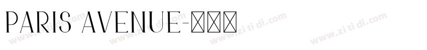 Paris Avenue字体转换